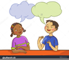 Clipart Two Children Talking Image