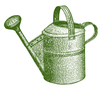 Watering Can Clipart Black White Image