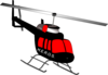 Black Red Helicopter Clip Art