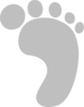 Grey Footprint Clip Art