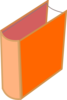 Small Orange Book Clip Art