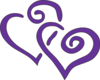 Purple Double Heart Clip Art