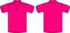 Hot Pink Short Sleeved Polo Shirt Clip Art