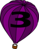 Hot Air Balloon Purple Trophy 3 Clip Art