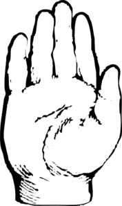 Outline Of An Hand Clip Art