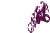 Layered Purple Swirl Clip Art