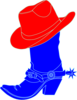 Red Cowgirl Hat And Boot Clip Art