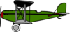 Green Biplane Clip Art