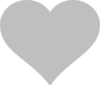 Grey Heart Clip Art