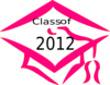 Class Of 2012 Graduation Cap - Pink Clip Art