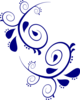 Navy Paisley Scroll Clip Art