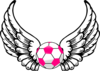 Soccerballwings Clip Art