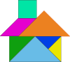 Tangram House Blocks Clip Art