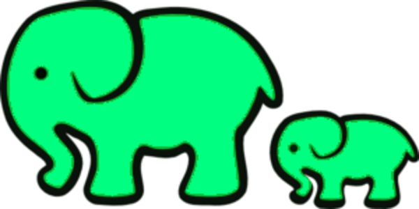 clipart green elephant - photo #36