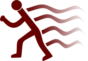 Runner, Simple, With Wake Marks Clip Art