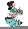 Car Hop Waitress Clipart Image