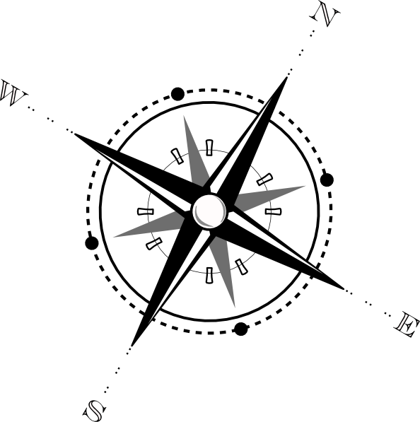 Black And White Compass 