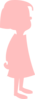 Pink Silhouette Girl Clip Art