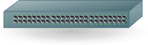 48 Ports Ethernet Netowrk Gigabit Switch Clip Art