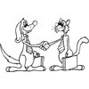 Dog And Cat Shaking Hands Image