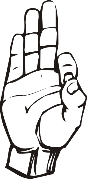 Sign Language F Clip Art at Clker.com - vector clip art online, royalty free & public domain