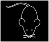 Lab Mouse Template All Black Clip Art