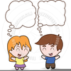 Children Whispering Clipart Image