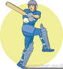 Cricket Players Clipart Image