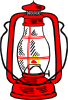 Red Hurricane Lamp Clip Art