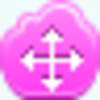 Free Pink Cloud Cursor Drag Arrow Image