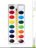 Watercolor Paints Clipart Image