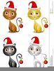 Christmas Kitten Graphics Clipart Image