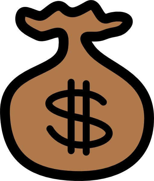 gold dollar icon. Money Bag Icon