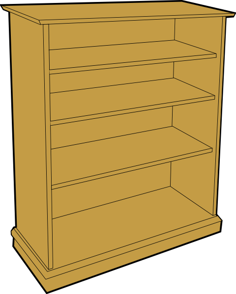 Bookcase Clip Art at Clker.com - vector clip art online, royalty free