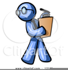 Blue Stick Man Clipart Image