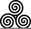 Triple Spiral Clipart Image
