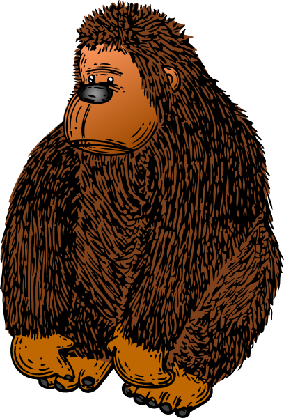 free cartoon gorilla clipart - photo #8