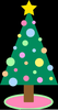 Free Modern Christmas Tree Clipart Image