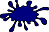 Blue Outline Splat Clip Art