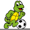 Wolf Playing Soccer Clipart Image