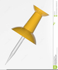 Yellow Push Pin Clipart Image