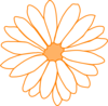 Orange Flower Baby Clip Art