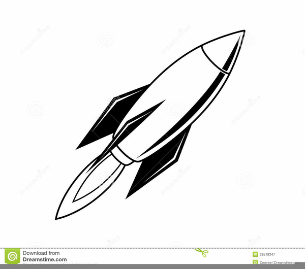 space ship clip art black and white