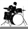 Drummer Silhouette Vector Image
