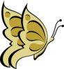 Light Gold Butterfly Clip Art