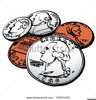 American Coins Clipart Image