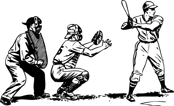 baseball player clipart. Baseball At Bat