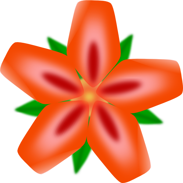 Atulasthana Red Flower Clip Art at Clker.com - vector clip art online ...