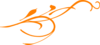 Swirl, Orange,  Clip Art