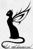 Winged Cat Clipart Image